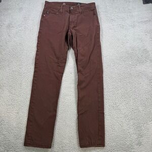 AG Adriano Goldschmied Tellis Modern Slim Brown Cotton Stretch Jeans Mens 29x30
